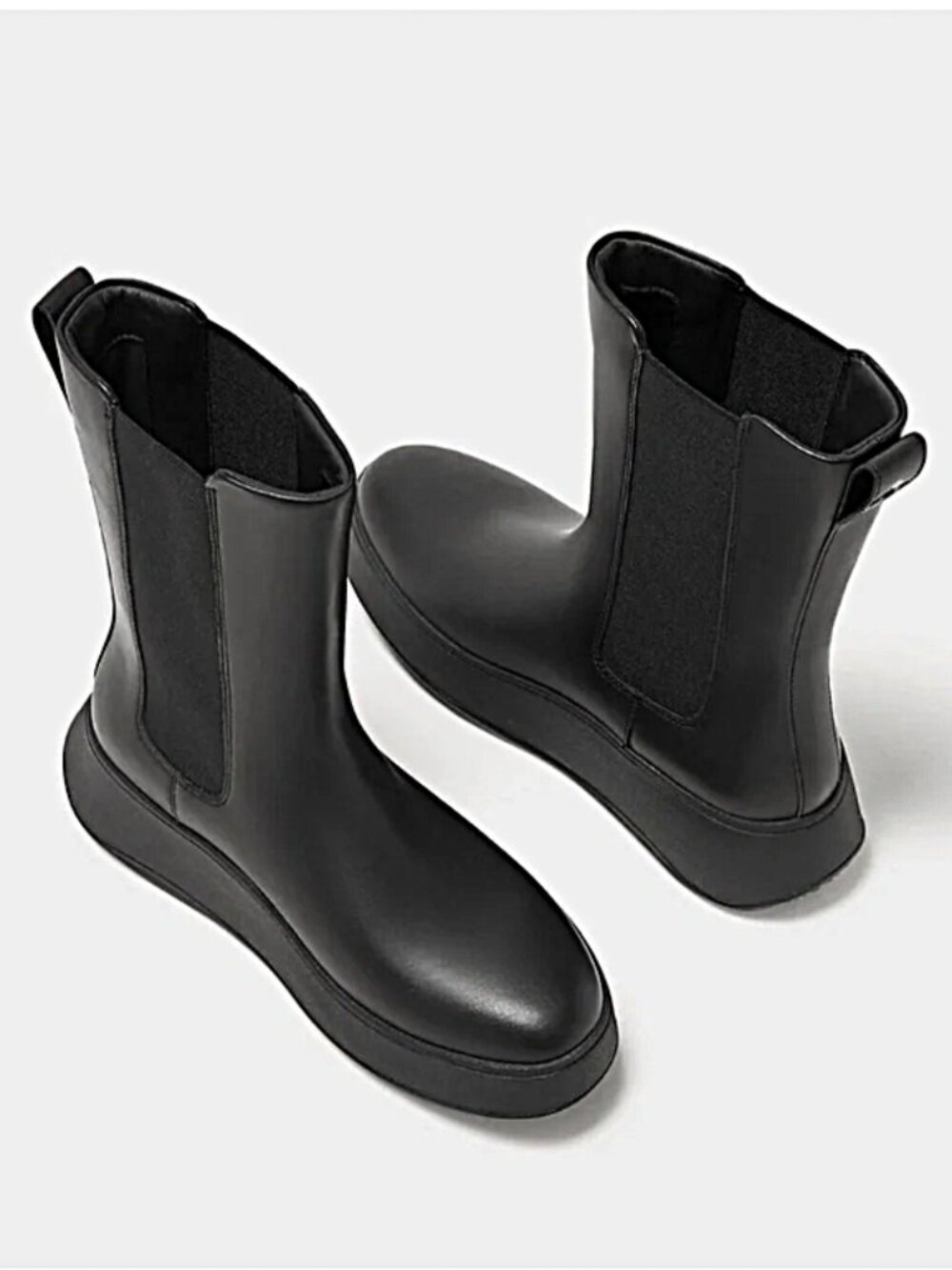 FITFLOP Leather F Mode Flatform High Chelsea Boots